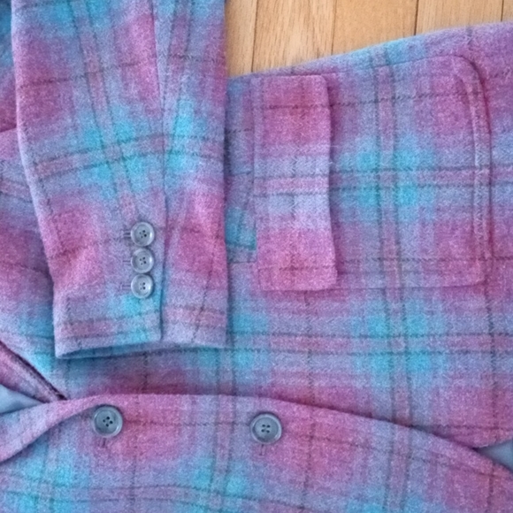 Talbots Woman's 10 Jacket Teal, Grey  and Green - Picture 2 of 8